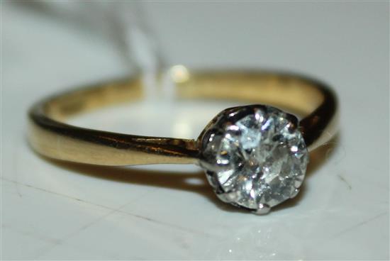 Solitaire diamond ring